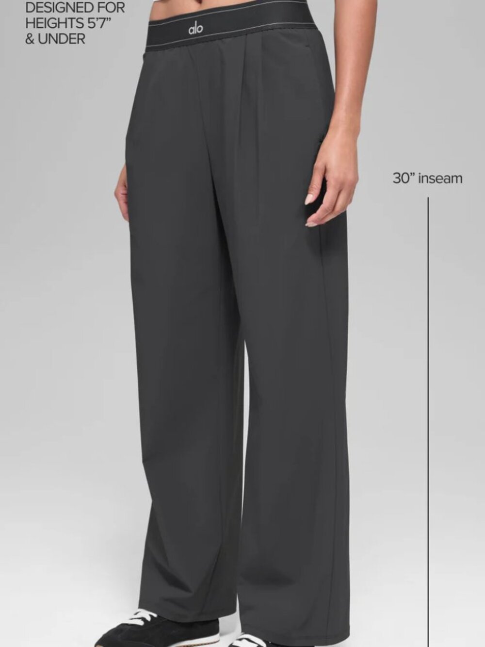 ALO Yoga Women's Pants, Dark Grey ✨ Regular 30 inches in length - Picture 3 of 8